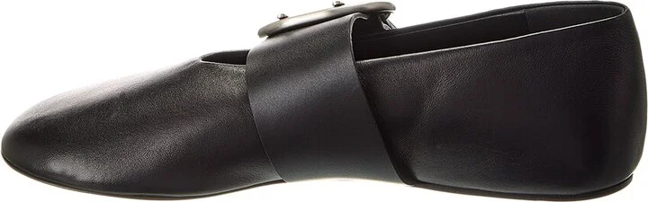 Jil Sander Cannolo Buckle Strap Leather Flat - Image 2