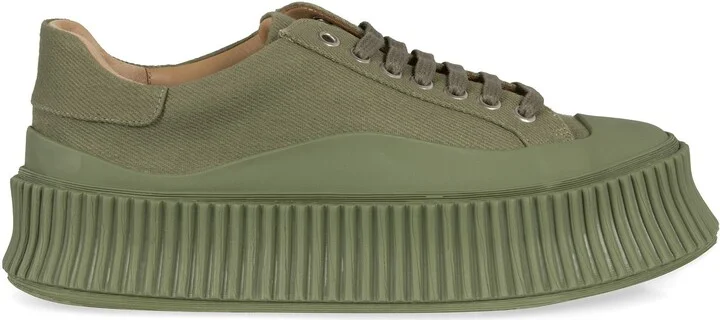 Jil Sander Canvas Platform Sneakers - Image 2