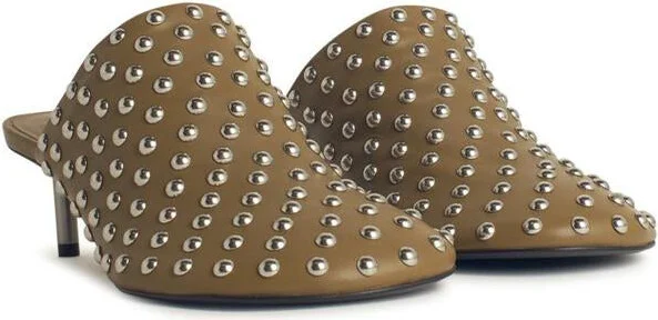 Jil Sander Chimera Green Leather Mules - Image 2