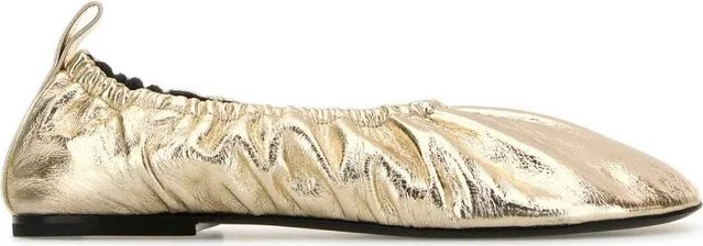 Jil Sander Exaggerated Round Toe Ballerinas