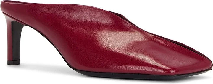 Jil Sander Folded Mule Heel in Red - Image 2