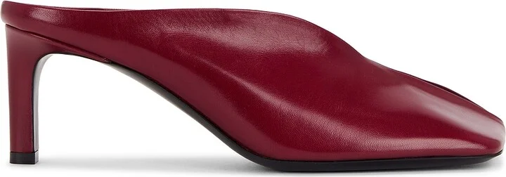 Jil Sander Folded Mule Heel in Red