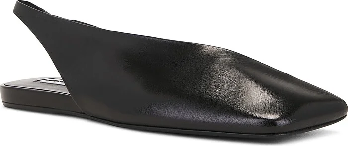 Jil Sander Folded Sling Back Flat in Black - Image 2