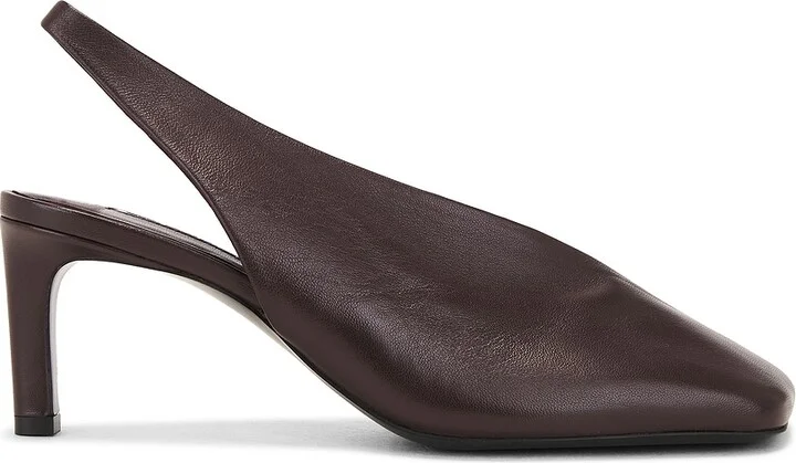 Jil Sander Folded Sling Back Heel in Brown