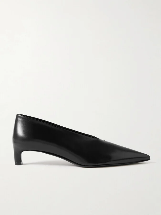 Jil Sander - Glossed-leather Pumps - Black