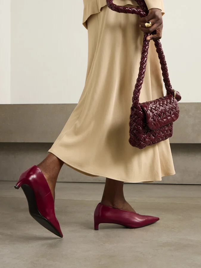 Jil Sander - Glossed-leather Pumps - Red - Image 2
