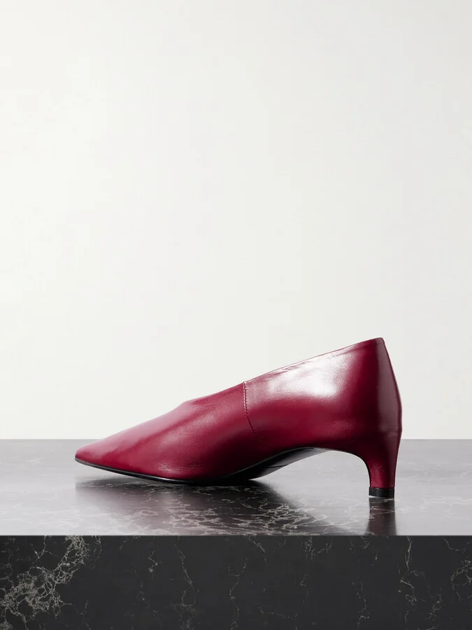 Jil Sander - Glossed-leather Pumps - Red - Image 3