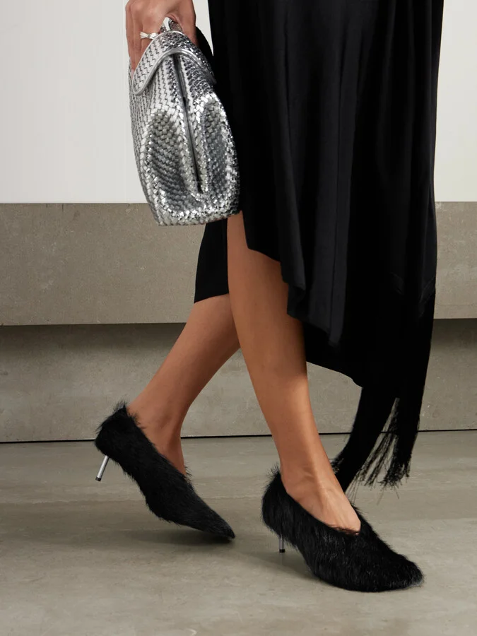 Jil Sander - Goat Hair Pumps - Black - Image 2