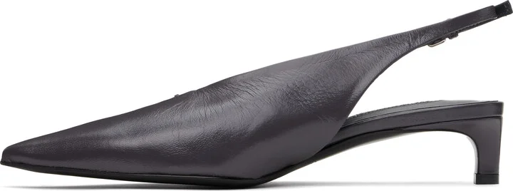 Jil Sander Gray Slingback Heels - Image 3