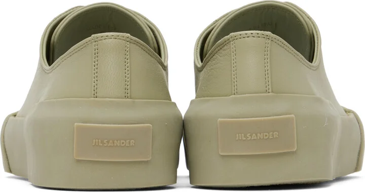 Jil Sander Green Low-Top Sneakers - Image 2