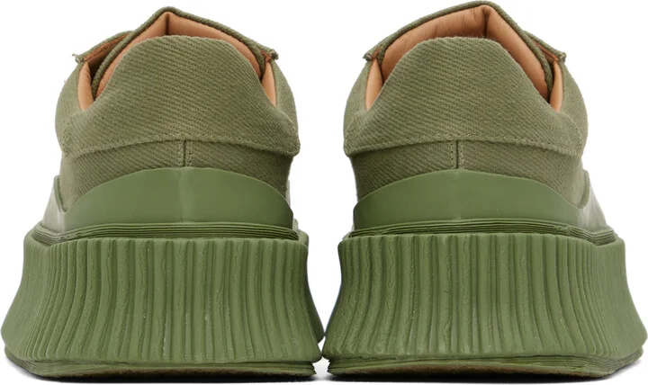 Jil Sander Green Platform Sneakers - Image 2