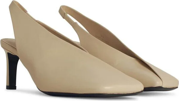 Jil Sander Ivory Leather Slingbacks - Image 2