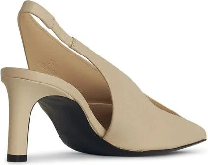 Jil Sander Ivory Leather Slingbacks - Image 6