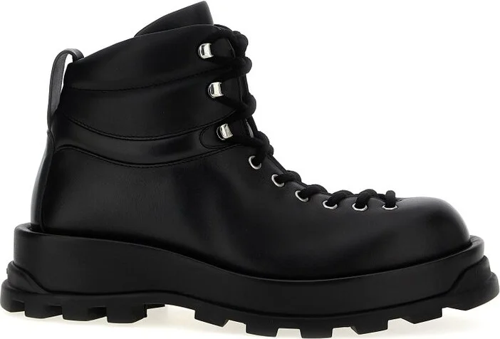 Jil Sander Lace-Up Ankle Boots