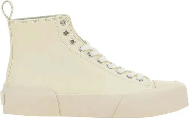 Jil Sander Lace-Up High-Top Sneakers