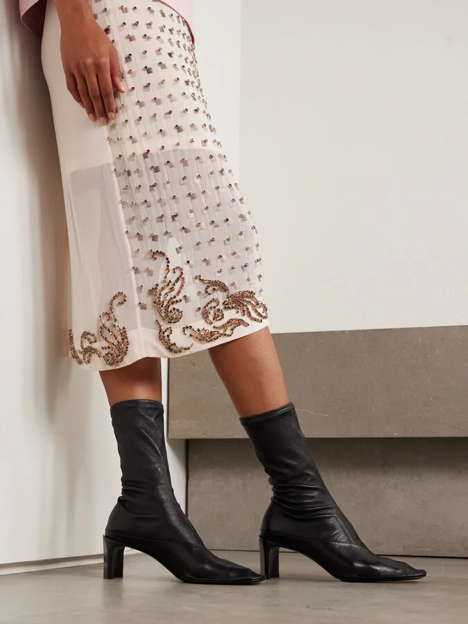 Jil Sander - Leather Ankle Boots - Black - Image 2