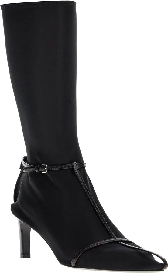 JIL SANDER leather ankle boots with buckle straps - Image 4