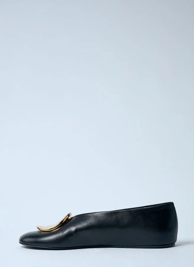 Jil Sander Leather Ballerina Pumps - Woman Flats Black Eu - 36 - Image 4
