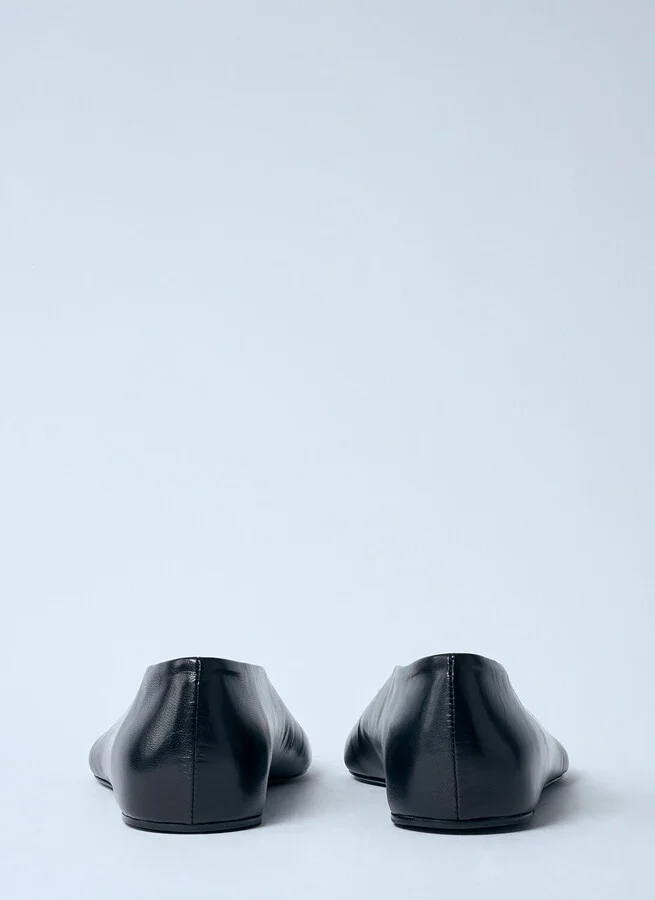 Jil Sander Leather Ballerina Pumps - Woman Flats Black Eu - 36 - Image 6
