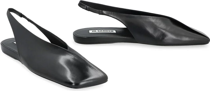 Jil Sander Leather Ballet Flats - Image 3