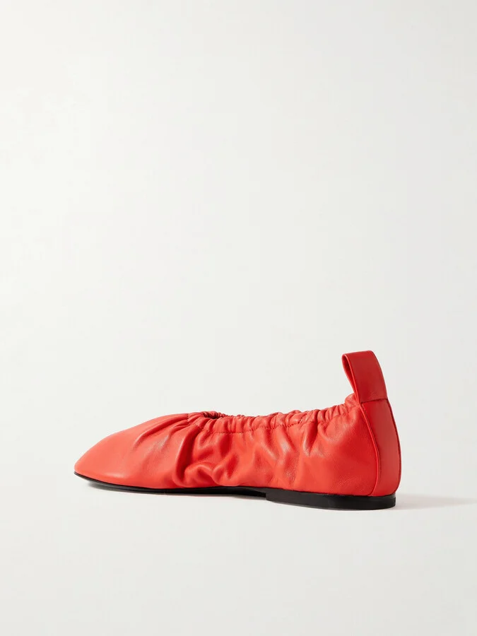 Jil Sander - Leather Ballet Flats - Red - Image 3