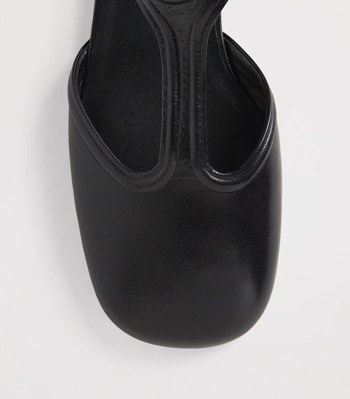 Jil Sander Leather Buckled Flats - Image 5