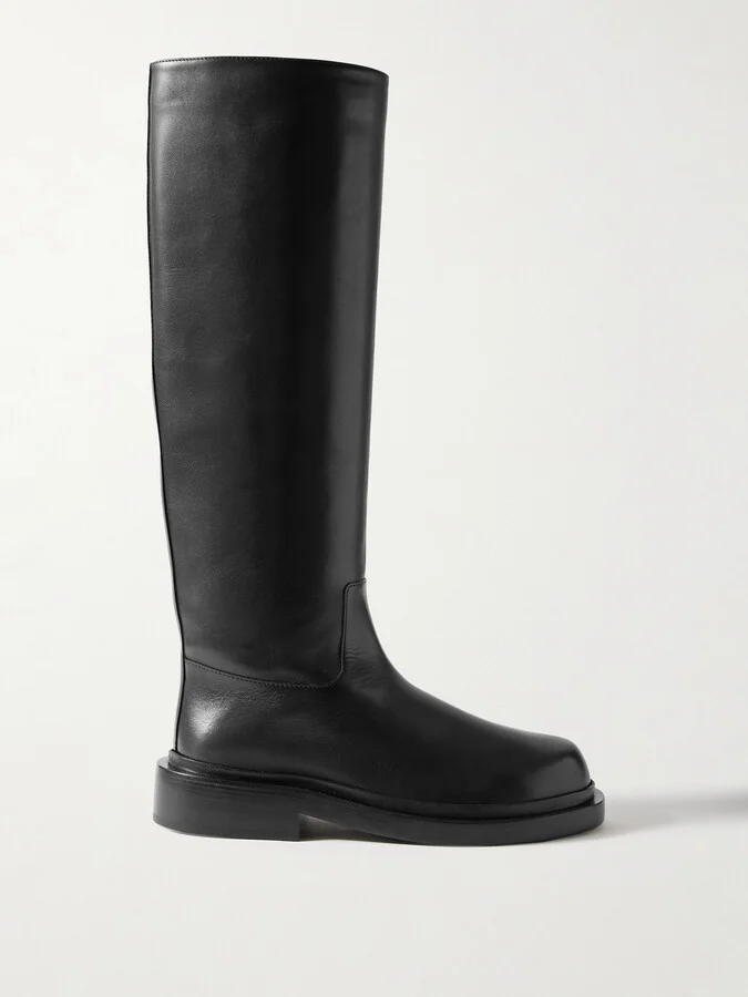 Jil Sander - Leather Knee Boots - Black