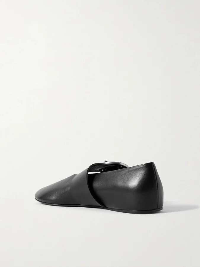 Jil Sander - Leather Mary Jane Ballet Flats - Black - Image 3