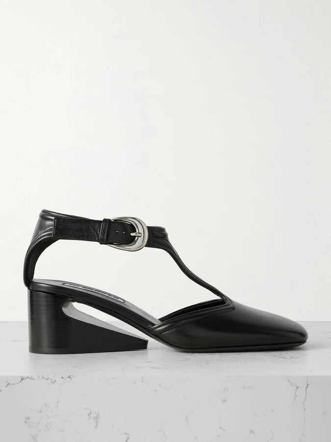 Jil Sander - Leather Mary Jane Pumps - Black