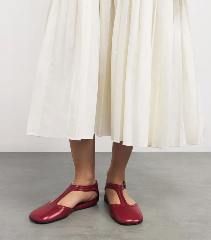 Jil Sander Leather Mary Janes - Image 2
