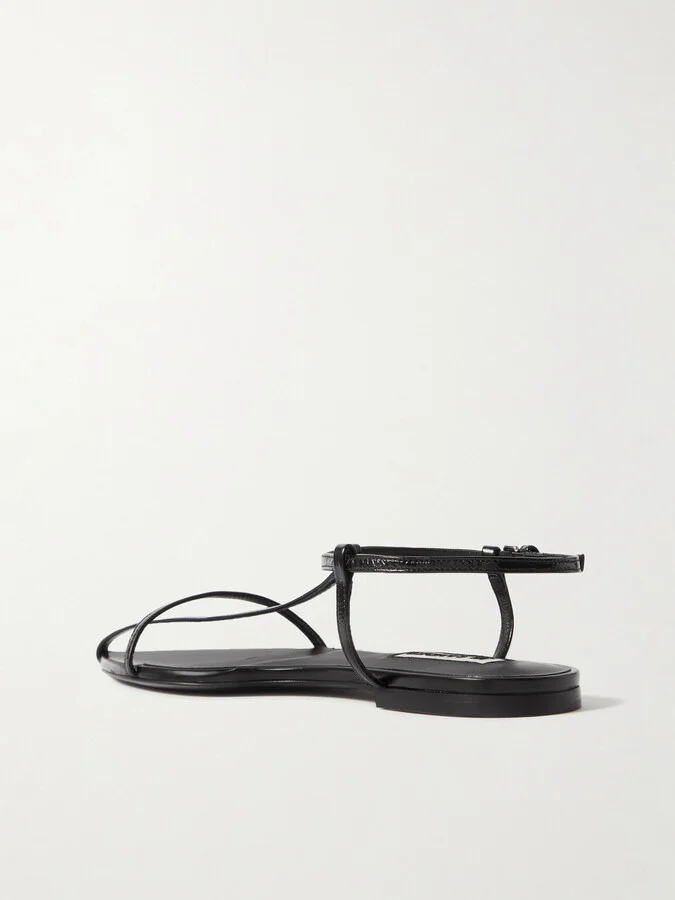 Jil Sander - Leather Point-toe Sandals - Black - Image 3