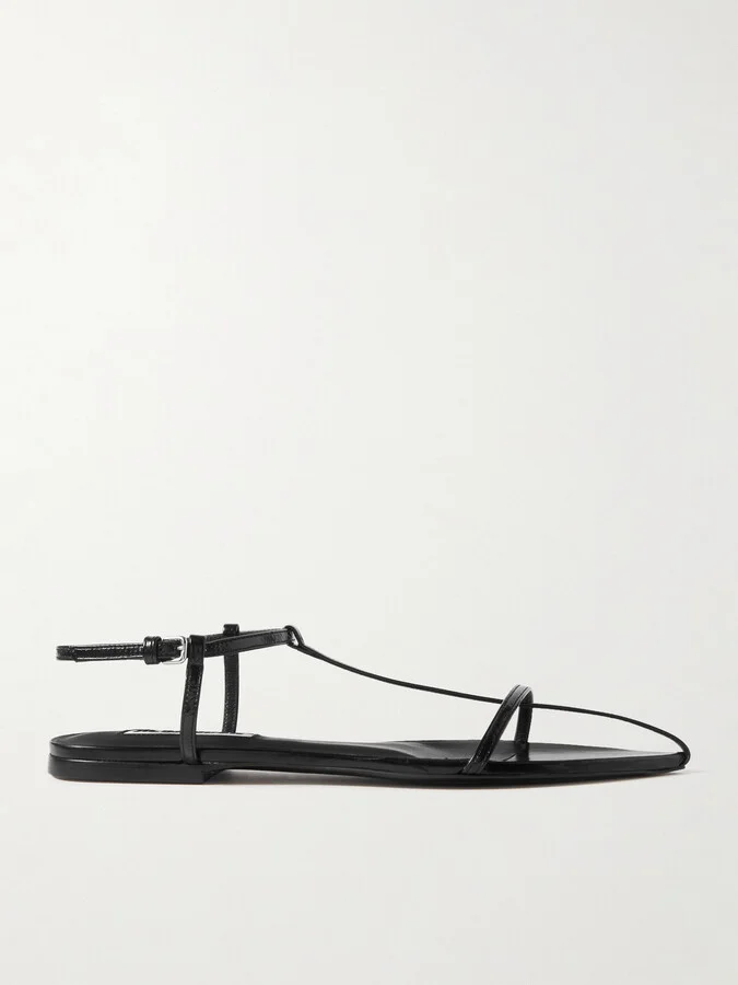 Jil Sander - Leather Point-toe Sandals - Black
