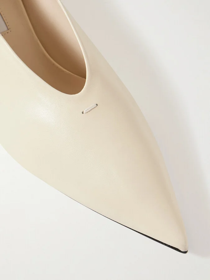 Jil Sander - Leather Pumps - Cream - Image 4