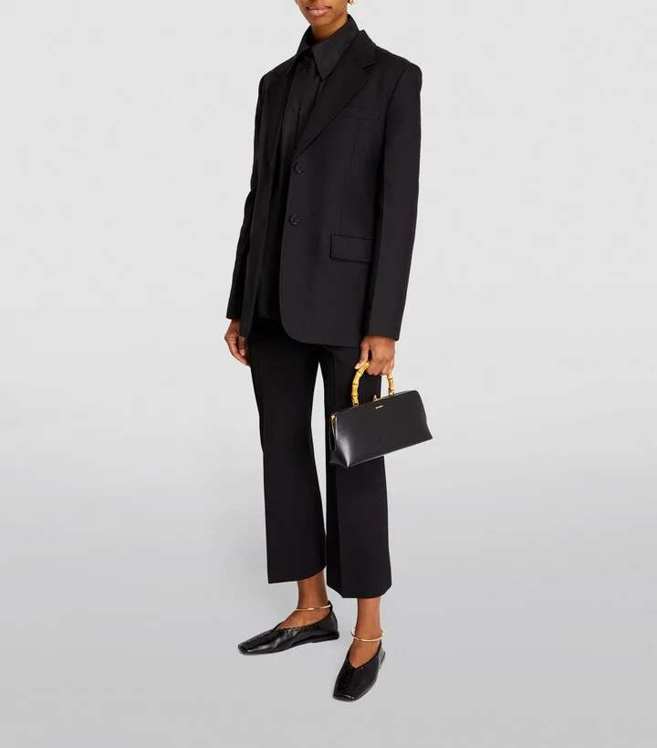 Jil Sander Leather Ring Ballet Flats - Image 5