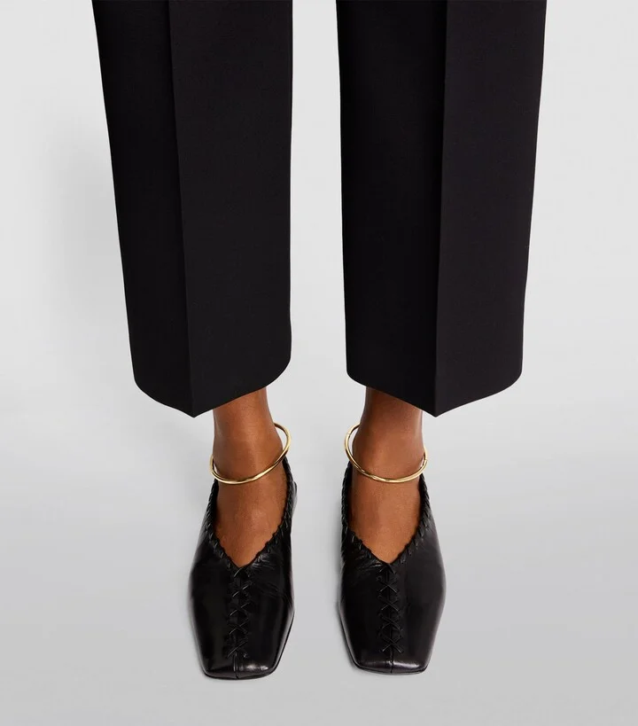Jil Sander Leather Ring Ballet Flats - Image 6