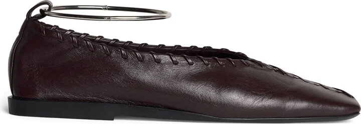 Jil Sander Leather Ring Ballet Flats