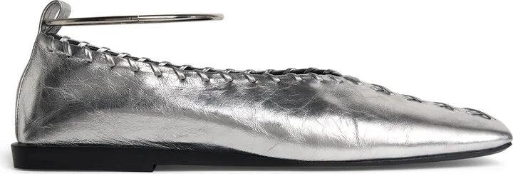 Jil Sander Leather Ring Ballet Flats