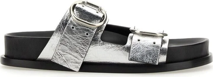 Jil Sander Leather Sandal With Buckle