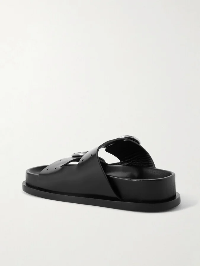 Jil Sander - Leather Slides - Black - Image 3