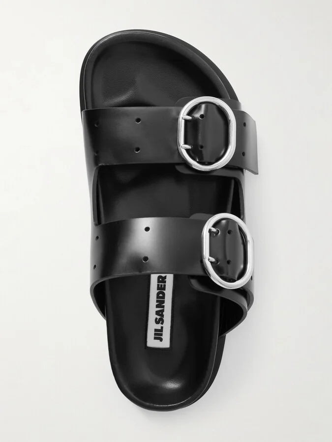 Jil Sander - Leather Slides - Black - Image 5
