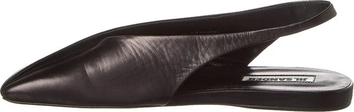 Jil Sander Leather Slingback Ballerina Flat - Image 2