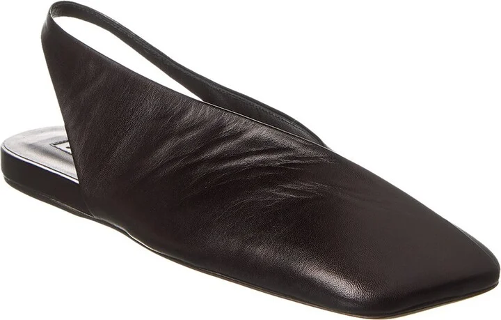 Jil Sander Leather Slingback Ballerina Flat
