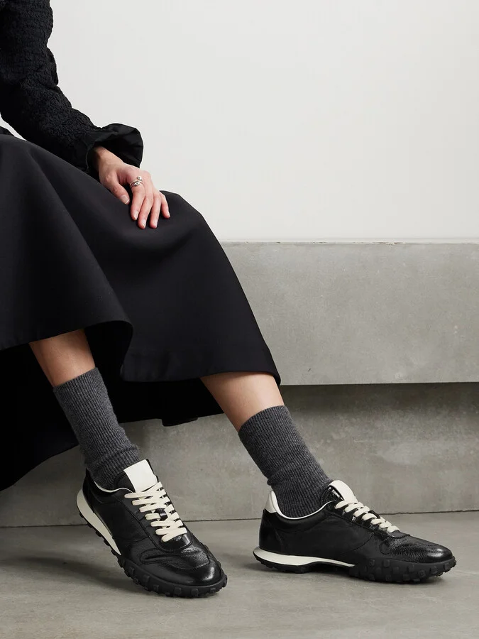 Jil Sander - Leather Sneakers - Black - Image 2
