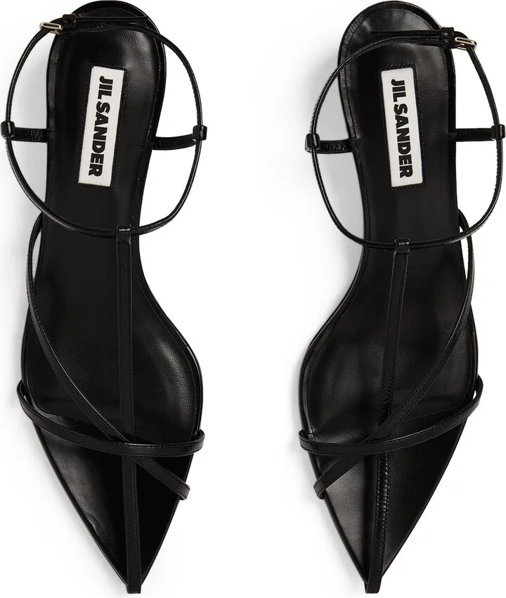 Jil Sander Leather Strappy Heeled Sandals 35 - Image 2