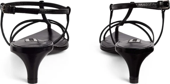 Jil Sander Leather Strappy Heeled Sandals 35 - Image 3