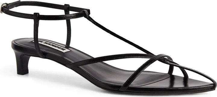 Jil Sander Leather Strappy Heeled Sandals 35 - Image 4