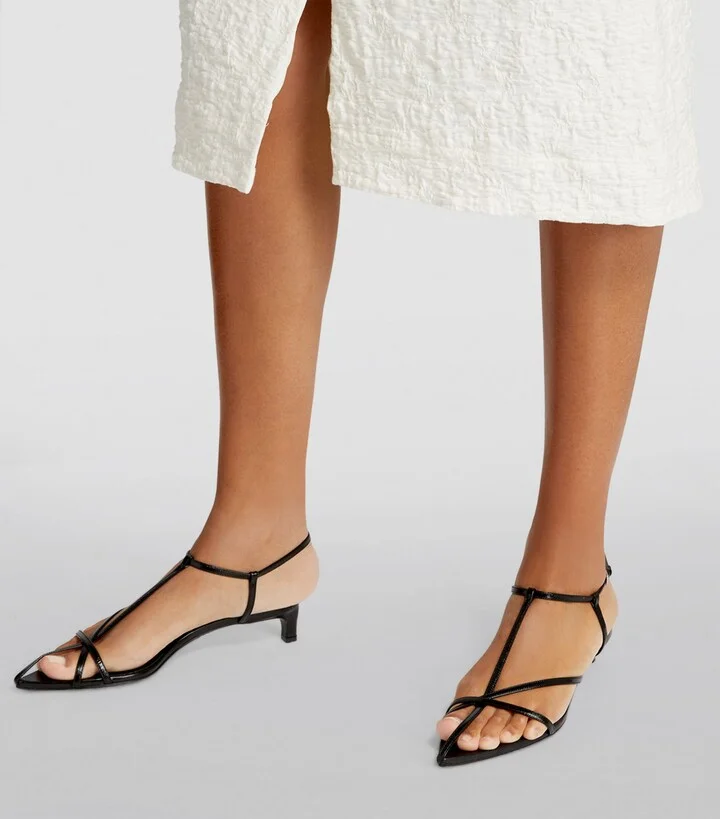 Jil Sander Leather Strappy Heeled Sandals 35 - Image 6