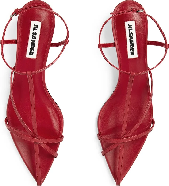 Jil Sander Leather Strappy Heeled Sandals 35 - Image 2