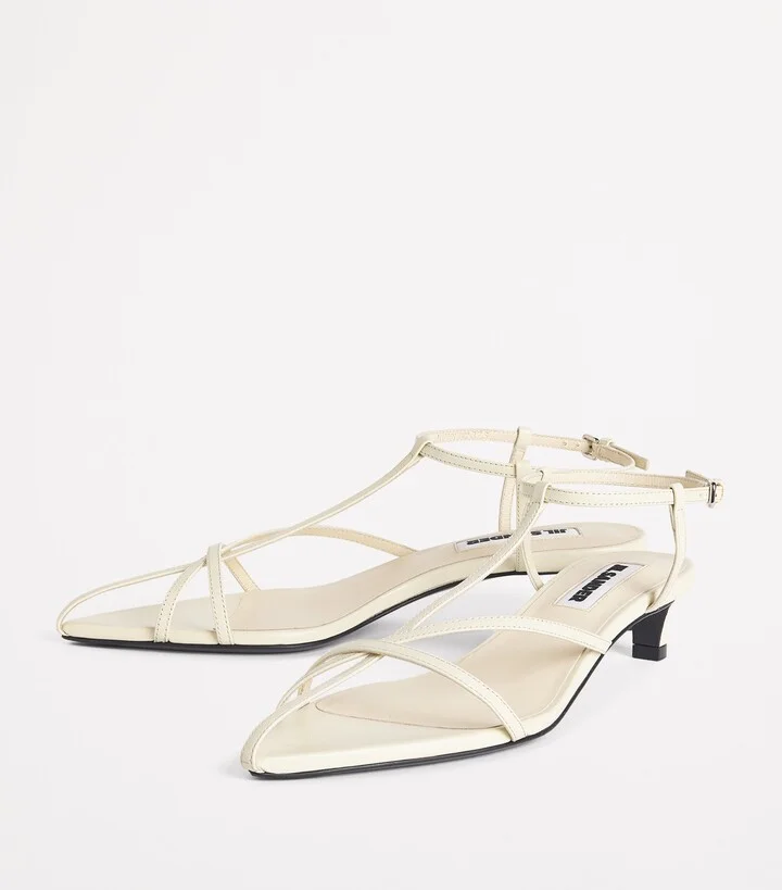 Jil Sander Leather Strappy Heeled Sandals 35 - Image 2