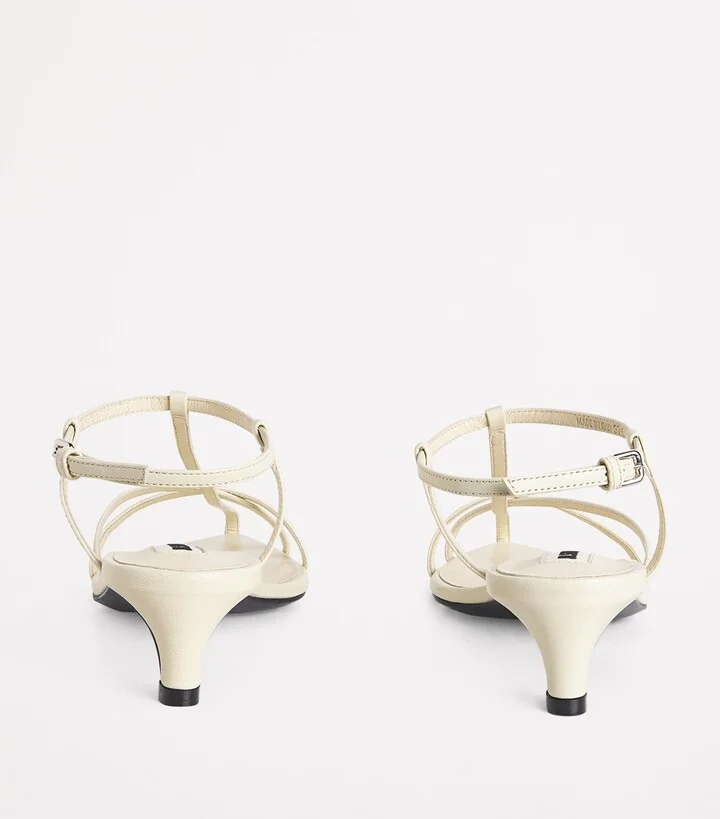Jil Sander Leather Strappy Heeled Sandals 35 - Image 3